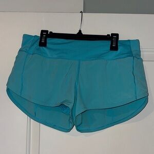 Lululemon Athletica Speed up low rise 2.5 Turquoise Athletic Shorts